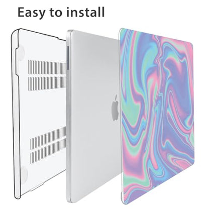 Compatible with 2026 MacBook Neo 13 inch Case A18 Pro A3404, Anti-Crack & Scratch Hard Shell Case & Keyboard Cover & Screen Protector & Webcam Cover for Apple MacBook Neo 13", Abstract Fluid - color: Abstract Fluid