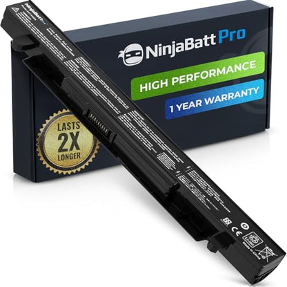 NinjaBatt A41-X550A Battery for Asus X550C X550L X550J X550CA X552E | Fits A41-X550 R510C R510L R510 X550V X550A X550D X550EA X550VX K550L F550V F550C P550C – 4 cells 2600mAh 44Wh - size: ASUS A41-X550A