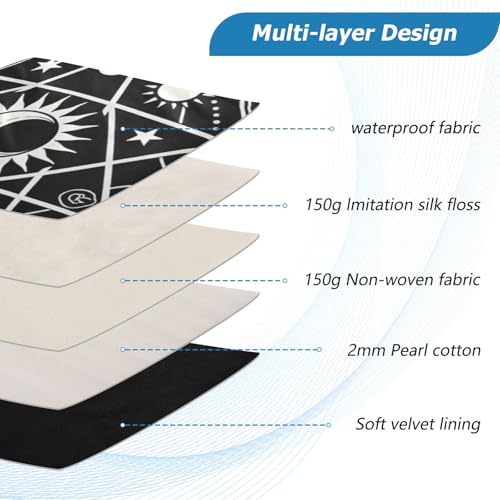 Mystic Array Black Padded Laptop Sleeve Case 13 Inch Soft Quilted Laptop Bag Waterproof Computer Sleeves - color: Mystic Array Black, size: Medium