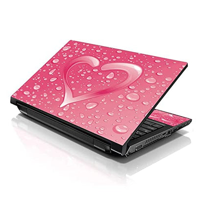 LSS 15 15.6 inch Laptop Notebook Skin Sticker Cover Art Decal Fits 13.3" 14" 15.6" 16" HP Dell Lenovo Apple Asus Acer Compaq (Free 2 Wrist Pad Included)LSS Laptop 15 15.6 Skin Cover with Colorful Patt - color: Pink Heart, size: 13" - 16"