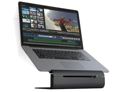 Rain Design iLevel2 Adjustable Height Laptop Stand (Patented) (Silver) (Black) - color: Black