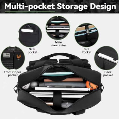 Tactical Laptop Bag for Men, 15.6/18.5 Inch Tactical Messenger Bag, Multipurpose Bag for Travel, Business - size: Medium