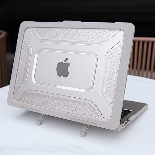 MEEgoodo Case for MacBook Air 15 inch 2026 2025 2024 2023, Case Fit Model (A3448/A3241/A3114/A2941) with M5/M4/M3/M2 Chip, Laptop Hard Shell with Heavy Duty Rugged Shockproof, Rock Stone - color: Rock Stone