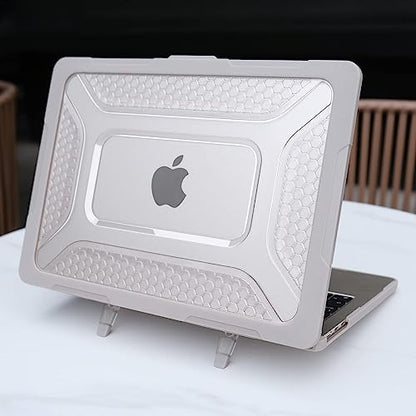 MEEgoodo Case for MacBook Air 15 inch 2026 2025 2024 2023, Case Fit Model (A3448/A3241/A3114/A2941) with M5/M4/M3/M2 Chip, Laptop Hard Shell with Heavy Duty Rugged Shockproof, Rock Stone - color: Rock Stone