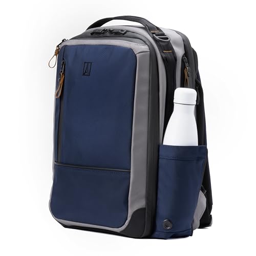 Travelpro Altitude Slim Expandable Travel Laptop Backpack 20-24L, 16 Inch - color: Stellar Navy/Grey