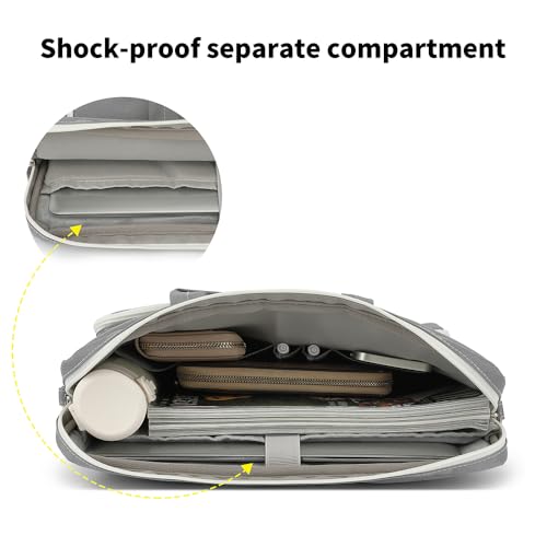 15-15.6 inch Laptop Shoulder Bag, for MacBook Pro 16, Hp Lenovo Dell 14 inch Waterproof Messenger Bag Case Sleeve (gray) - color: Gray, size: 15 inch/15.6 inch