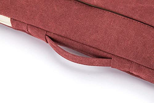 Kinmac 360° Heavy Duty Protective Laptop Sleeve Case Bag Cover with Handle for MacBook Air 13 inch,iPad Pro 13 inch and 13.3 inch HP,Dell,Lenovo,Asus,Acer Laptop (Wine Red Canvas) - color: Wine Red, size: 12 inch-13.3 inch