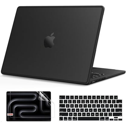 B BELK Compatible with MacBook Pro 14 inch Case M5 2026-2021 M4 M3 M2 M1 A3426 A3427 A3434 A3112 A3185 A3401 A2918 A2992 A2779 A2442, [Anti-Cracking] [Soft TPU Bumper] Hard Shell Case, Frosted Black - color: Frosted Black