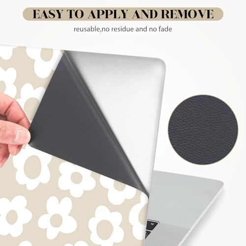 Laptop Skin Sticker Decal, Apricot Flower 13" 13.3" 14" 15" 15.4" 15.6 inch Laptop Netbook PC Notebook Universal Vinyl Reusable Skin Sticker Cover Art Case Protector - color: Apricot Floral Flower