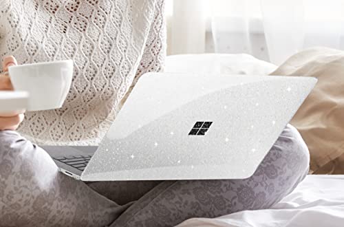 TWOLSKOO Case for 13.5" Microsoft Surface Laptop 5/4/3 with Alcantara Palm Rest Model 1950/1958/1867/1769, Protective Plastic Hard Shell & Keyboard Cover & Screen Protector & Dust Plugs, Star Clear
