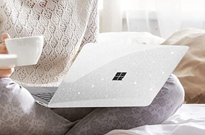 TWOLSKOO Case for 13.5" Microsoft Surface Laptop 5/4/3 with Alcantara Palm Rest Model 1950/1958/1867/1769, Protective Plastic Hard Shell & Keyboard Cover & Screen Protector & Dust Plugs, Star Clear