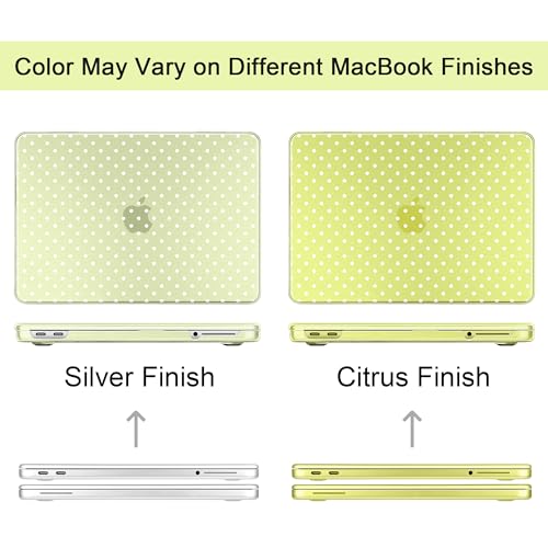 MEEgoodo Printed Case for New MacBook Neo 13 inch 2026 Release(Fit Model A3404), Laptop Hard Shell Cases with Keyboard Skin & Screen Protector & Webcam Covers, Citrus & White Polka Dots - color: Citrus & White Polka Dots