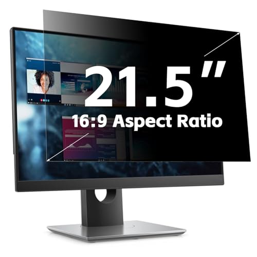21.5-Inch Computer Privacy Screen Filter for 16:9 Widescreen Monitors–Anti-Spy,Anti-Glare,Anti-Scratch Screen Protector for Dell,Samsung,LG,HP,Acer,AOC & More-Easy Installation - color: [1 Pack], size: 21.5''Computer Privacy Screen(16:9)