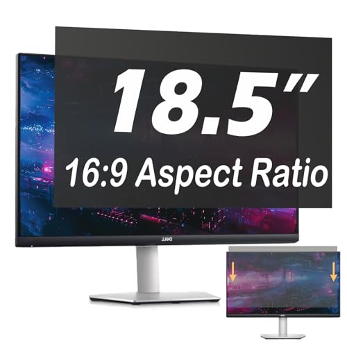 18.5 Inch Anti-Spy Privacy Screen Filter for Laptop and PC Monitor 16:9, Blue Light Blocking Anti-Glare Protector Film, Reversible Easy Install Slide-Mount Design (18.5 Inch Widescreen(16:09)) - size: 18.5 Inch (16:09)