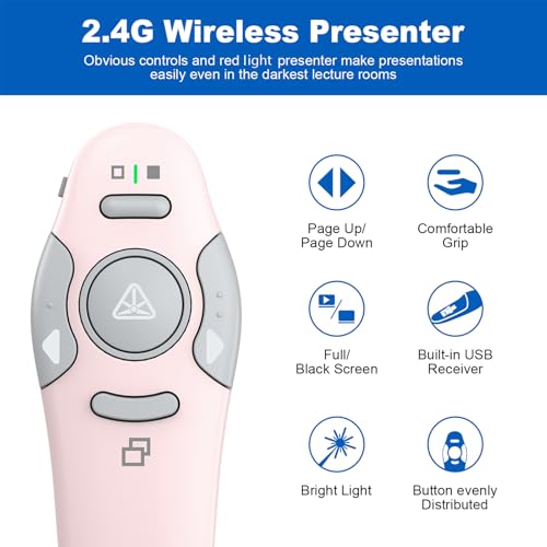 QUI Presenter Remote USB A Bundle | One Pink & One Purple