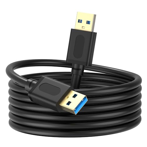USB 3.0 Male to Male Cable 6Ft,USB to USB Cable with Gold-Plated Connector for Hard Drive Enclosures, DVD Player, Laptop Cooler (6Ft/1.8M) - size: 6 ft/1.8 m