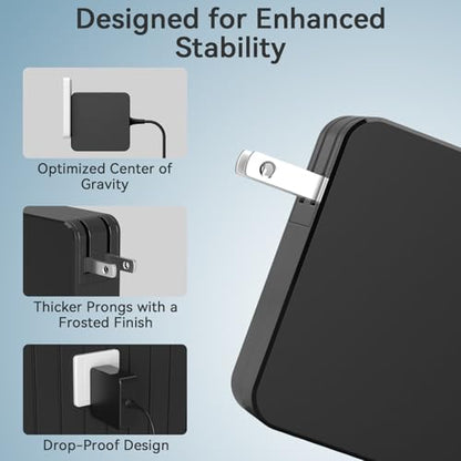 65W USB C Fast Charger Compatible with LG Gram 17" 16" 15" 14" 17Z95P 17Z90Q 17Z90R 17Z90S 16T90P 16Z90P 16Z90Q 16Z90R 15Z95P 15Z90P 15Z90Q 14Z90P 14Z90Q 2-in-1 OLED Thin Lightweight Power Cord