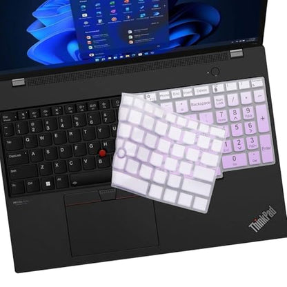 Keyboard Cover for Lenovo ThinkPad E16 L16 P16 P16v (Gen 2/Gen 1) / T16 P16s (Gen 3/Gen 2/Gen 1) 16 inch, Thinkpad L15 Gen 4/3 15.6 inch (Not Fit Thinkpad Z16,L15 Gen 2/1) - color: DZFOPurple