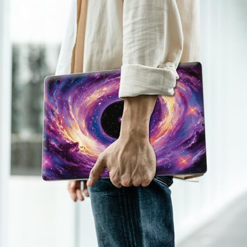 Reusable Universal Laptop Skin Sticker, Cut to Fit for 11.6–15.6 Inch Laptops, Waterproof Protective Film, No-Residue - Galaxy Black Hole - color: Galaxy Black Hole
