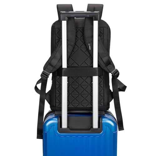 Boardingblue Business Smart Backpack Waterproof fit 15.6 Inch Laptop Backpack with USB Charging Port,Travel Durable Backpack (Black) - color: Black