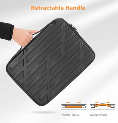 NIDOO 16 inch Laptop Sleeve Carrying Case Computer Bag for 16" MacBook Pro M4 M3/ Lenovo ThinkPad E16 Gen 2/ L16/ 16p / Legion 7i Gen 9/15" Dell Latitude 5540 HP Samsung Shockproof Hardshell Handle - size: 16 inch