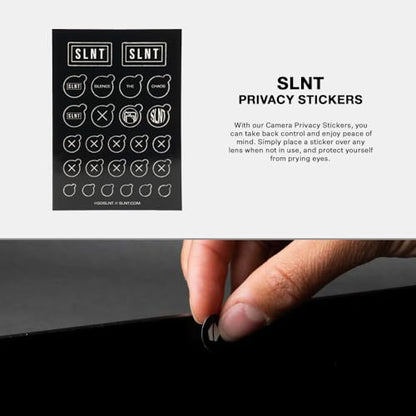 SLNT Privacy Stickers for Camera - Reusable Laptop, Webcam & Phone Stickers | Adhesive Vinyl Material, Peel-and-Apply Installation, 26-Pack Bundle, Universal Device Compatibility