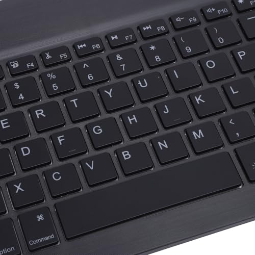 Portable Keyboard Wireless Rechargeable Ultra Slim Ergonomic Keyboard with RGB Backlit for Win Tablet Phone Laptop (Black) - color: Black