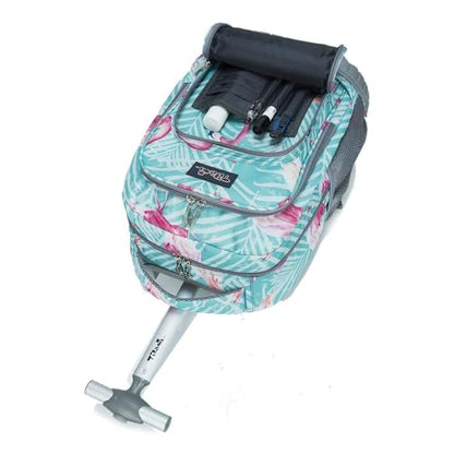 Tilami Kids Rolling Backpack 18 inch Boys and Girls Laptop Backpack, Flamingos - color: Flamingos