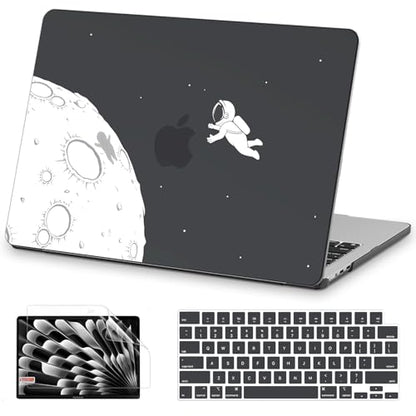 AKIT for MacBook Air 13 inch Case M5 M4 M3 M2 2026-2022, Astronaut Pattern | A3449 A3240 A3113 A2681, Funny Pattern Hard Shell Laptop Case+Screen Protector+Keyboard Cover for MacBook Air 13.6 inch - color: Astronaut