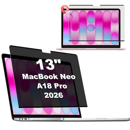 KEANBOLL MacBook Neo Screen Protector, Magnetic Anti Peep | Removable, Anti-Glare, Blue Light Reduction, for MacBook Neo 13-Inch A3404 A18 Pro 2026 - size: Macbook Neo 13-Inch