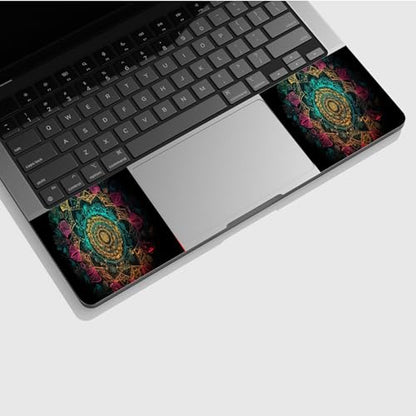 Universal Laptop Skin Sticker with 2 Wrist Pad Skins, Waterproof Scratch Resistant Vinyl Laptop Cover Decal, Cut to Fit for 11–15.6 Inch MacBook HP Dell Lenovo, Mandala - color: Mandalas