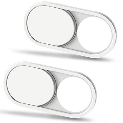 CloudValley Laptop Webcam Cover Slide, Metal 0.023 Inch Ultra-Thin White | Web Webcam Cover for MacBook Pro / Air, Laptop, iMac, iPad, iPhone 8/7, PC Accessories, Privacy Protection, 2 Packs - color: White-2 Pcs