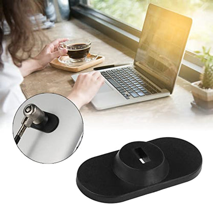 Generic Tablet Anchor Plate Laptop Lock Adhesive Pad Black Key Hole POM Security for Notebooks and Mobile Terminal Equipment, Keyhole