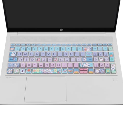Keyboard Cover for 15.6" HP ProBook 450/455/650 G8/G9/10, Cute Bunny Keyboard Skin - color: Cute Bunny