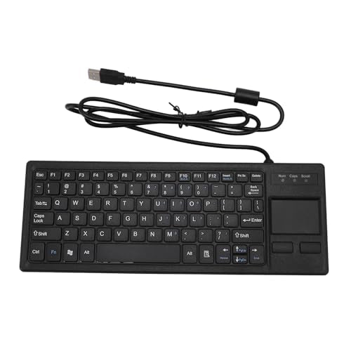 Sanpyl Wired Mechanical USB Keyboard, IP68 & Touch Industrial Keyboard with Touchpad for Laptop Notebook PC, 310x115x12mm / 12.2x4.53x0.47inch