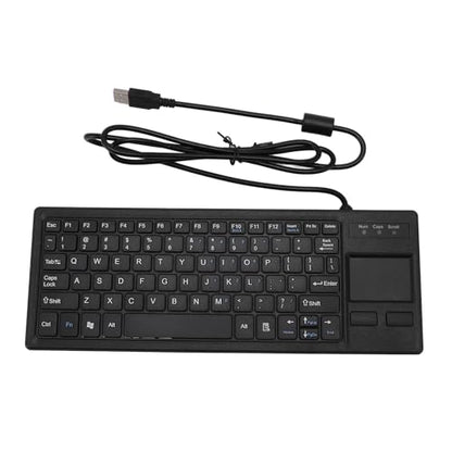 Sanpyl Wired Mechanical USB Keyboard, IP68 & Touch Industrial Keyboard with Touchpad for Laptop Notebook PC, 310x115x12mm / 12.2x4.53x0.47inch