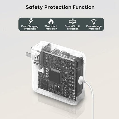 45W Magnetic MacBook Air Charger, Replacement for Mag2 T-Tip Shape AC Power Adapter, Fast Laptop Charging Connector Compatible with MacBook Air 11-inch and 13-inch After Mid 2012 (Between 2012-2017)