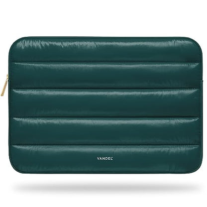 Vandel The Original Puffy Laptop Sleeve 13-14 Inch, Laptop Sleeve for Women | Protective Carrying Case Cover for MacBook Pro 14 in, MacBook Air 13 Inch, iPad Pro 12.9, Dell, Asus, HP - color: f. Shiny Emerald