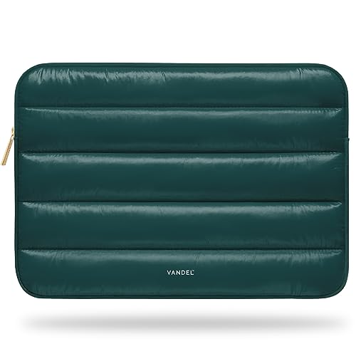 Vandel The Original Puffy Laptop Sleeve 13-14 Inch, Laptop Sleeve for Women | Protective Carrying Case Cover for MacBook Pro 14 in, MacBook Air 13 Inch, iPad Pro 12.9, Dell, Asus, HP - color: f. Shiny Emerald