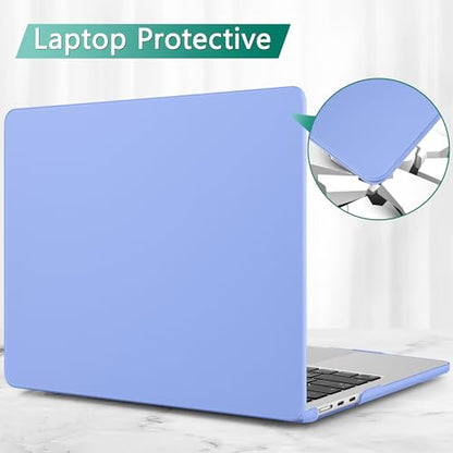 May Chen for 2026 MacBook Air 15 inch Case 2025 2024 2023 A3448 M5 A3241 M4 A3114 M3 A2941 M2 with Liquid Retina Display & Touch ID, Plastic Hard Shell with Keyboard Cover - Serenity Blue - color: Matte Serenity Blue