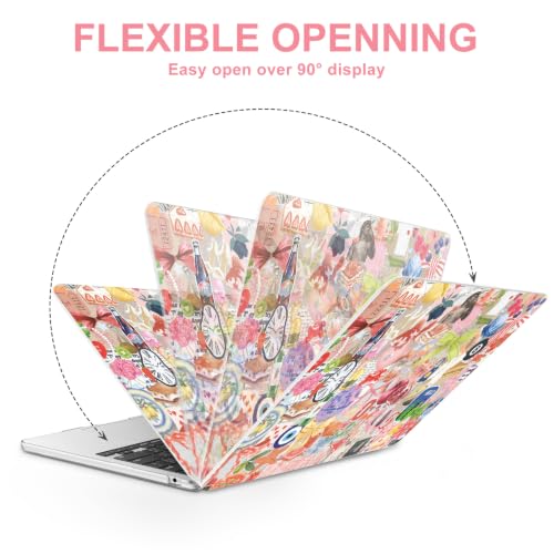 AKIT for MacBook Air 13 inch Case M5 M4 M3 M2 2026-2022, Diverse Collage | A3449 A3240 A3113 A2681,Funny Unique Pattern Hard Shell Laptop Case+Screen Protector+Keyboard Cover for MacBook Air 13.6 inch - color: Diverse Collages