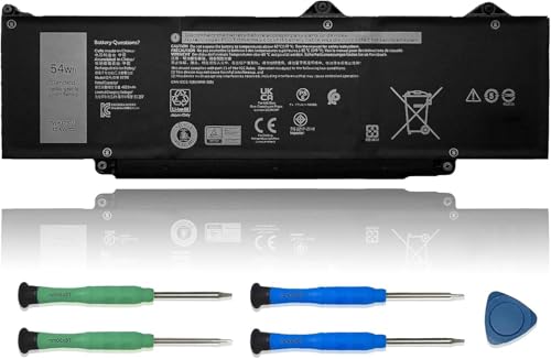 DR02P R73TC Laptop Battery Replacement for Dell Latitude 5440 5450 5540 5550 Precision 3480 3490 3580 3590 Series RXF9T 02X1V9 WYJ45 2X1V9 11.4V 54Wh - size: 10.37*3.38*0.18 inch DR02P