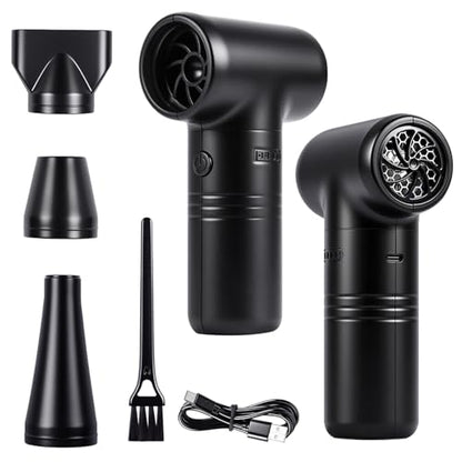 Compressed Air Duster-A Handy Super Power Electric Air Duster with Brushless Motor for Lower Noise and 3-Gear Adjustable Blower, Dust Blower for Computer, Keyboard, House, Outdoor and Car