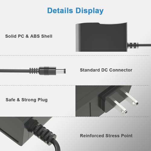 5V 2A Power Supply Adapter 5V 2A Power Supply 100V-240V AC Power Adapter Wall Charger for CCTV Cameras, Routers, Modems, Clocks, Printers, LED Lights, Cordless Phones, Set-Top Boxes