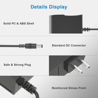 5V 2A Power Supply Adapter 5V 2A Power Supply 100V-240V AC Power Adapter Wall Charger for CCTV Cameras, Routers, Modems, Clocks, Printers, LED Lights, Cordless Phones, Set-Top Boxes