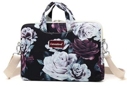Water Resistant Laptop Shoulder Sleeve Case Bag for MacBook Pro 16 inch and 15.6 inch and 16 inch laptop (Red Rose) - color: Red Rose