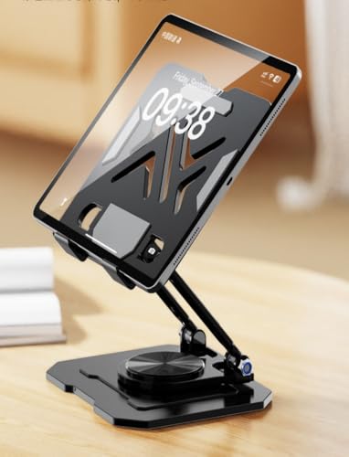 360 ° Rotating Telescopic Laptop Stand - Foldable Lift Stand, Suitable for 4-15 inch Tablets, Home Office/Bed Use, Suitable for Students/Office Workers - color: Black, size: 7.36inx9.17in