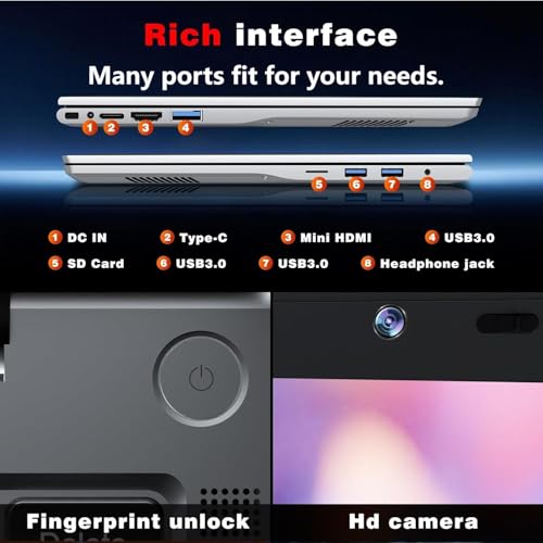 KUMNOSAL 2026 Laptop,15.3 Inch Laptop with i5-8210Y(Up to 3.6GHz), 24GB RAM 512GB SSD,FHD IPS 1200p,180°Open Portable Laptop, WiFi 5, UHD Graphics, Win 11 Pro Laptops for Business Light Gaming