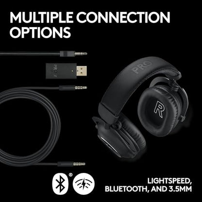 Logitech G Pro X Superlight 2 Lightspeed Wireless Gaming Mouse + G Pro X 2 Wireless Gaming Headset Bundle - Black - color: Black, size: Classic, style: Mouse + Headset