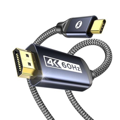 Warrky USB C to HDMl Cable 4K@60Hz [High Speed, Gold-Plated] Type C to HDMl 2.0 Cord, Thunderbolt 4/3 to HDMl, Compatible with iPhone 16 Pro, MacBook Pro/Air, iPad Pro, Surface, Galaxy S24, XPS-6FT - size: 6FT, style: 4K@60Hz